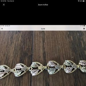 10k Black Hills Gold 7” Heart Link Bracelet